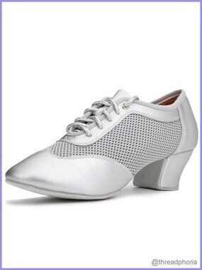 2" Practice Dance Shoes Lace-up Ballroom Modern Salsa Rhythm Teaching